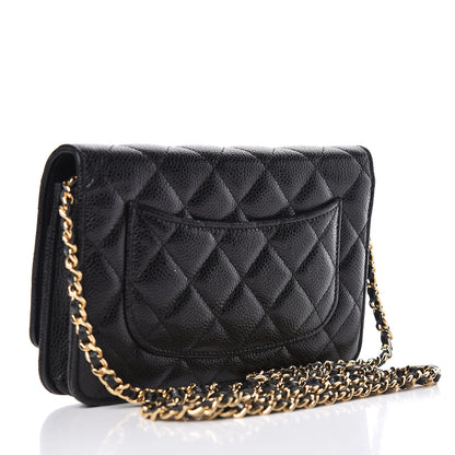 Chanel Caviar Quilted Wallet On Chain WOC Black 3 of 12