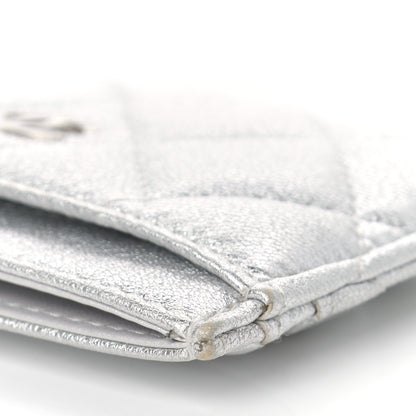 Chanel Metallic Lambskin Quilted Card Holder Silver 12 of 12