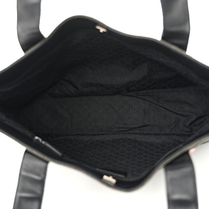 Gucci Denim Calfskin Web Tote Black 5 of 13