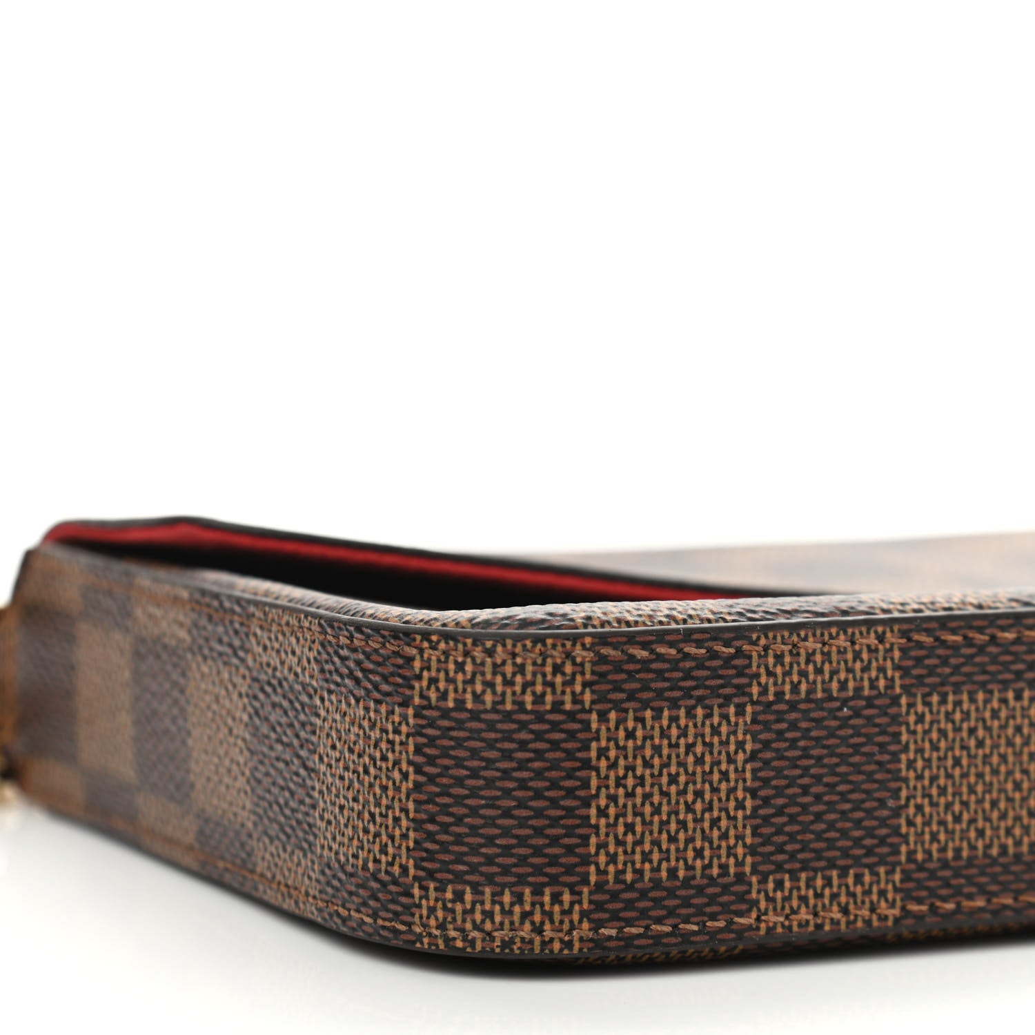 Louis Vuitton Damier Ebene Pochette Felicie Chain Wallet 10 of 12
