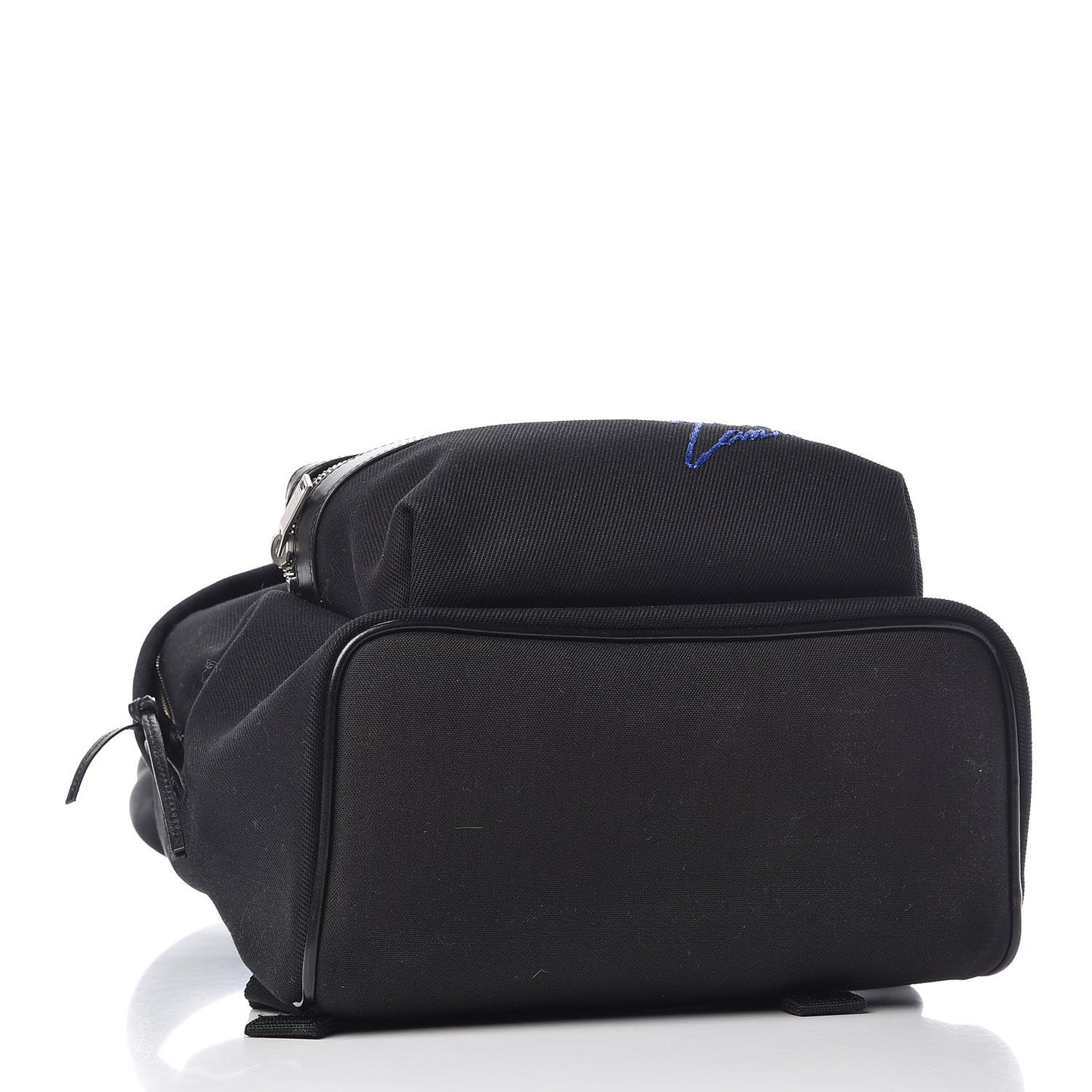 Canvas Signature Embroidered Mini City Backpack Black