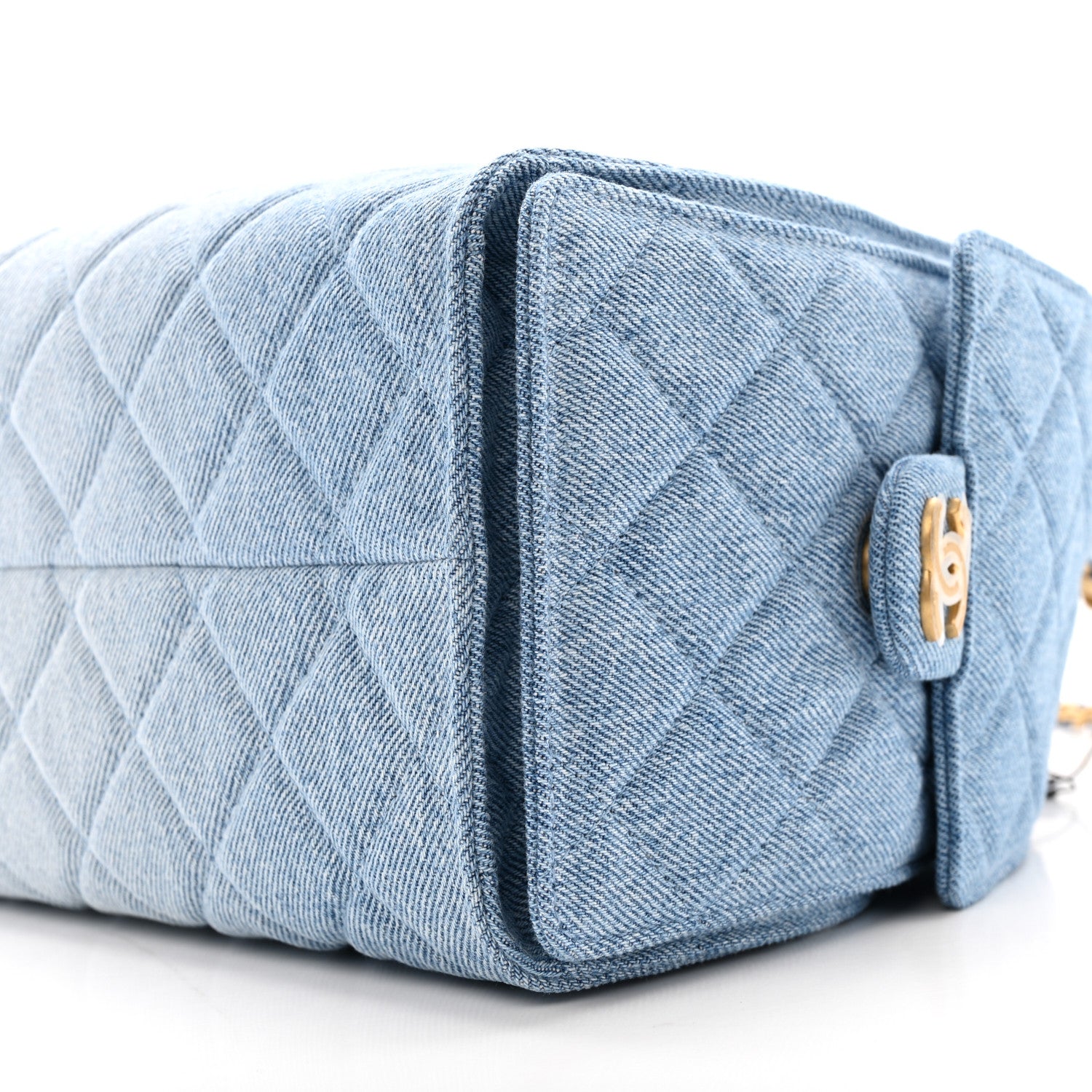 Chanel Washed Denim Quilted Small Chanel 25 Handbag Blue 10 of 12