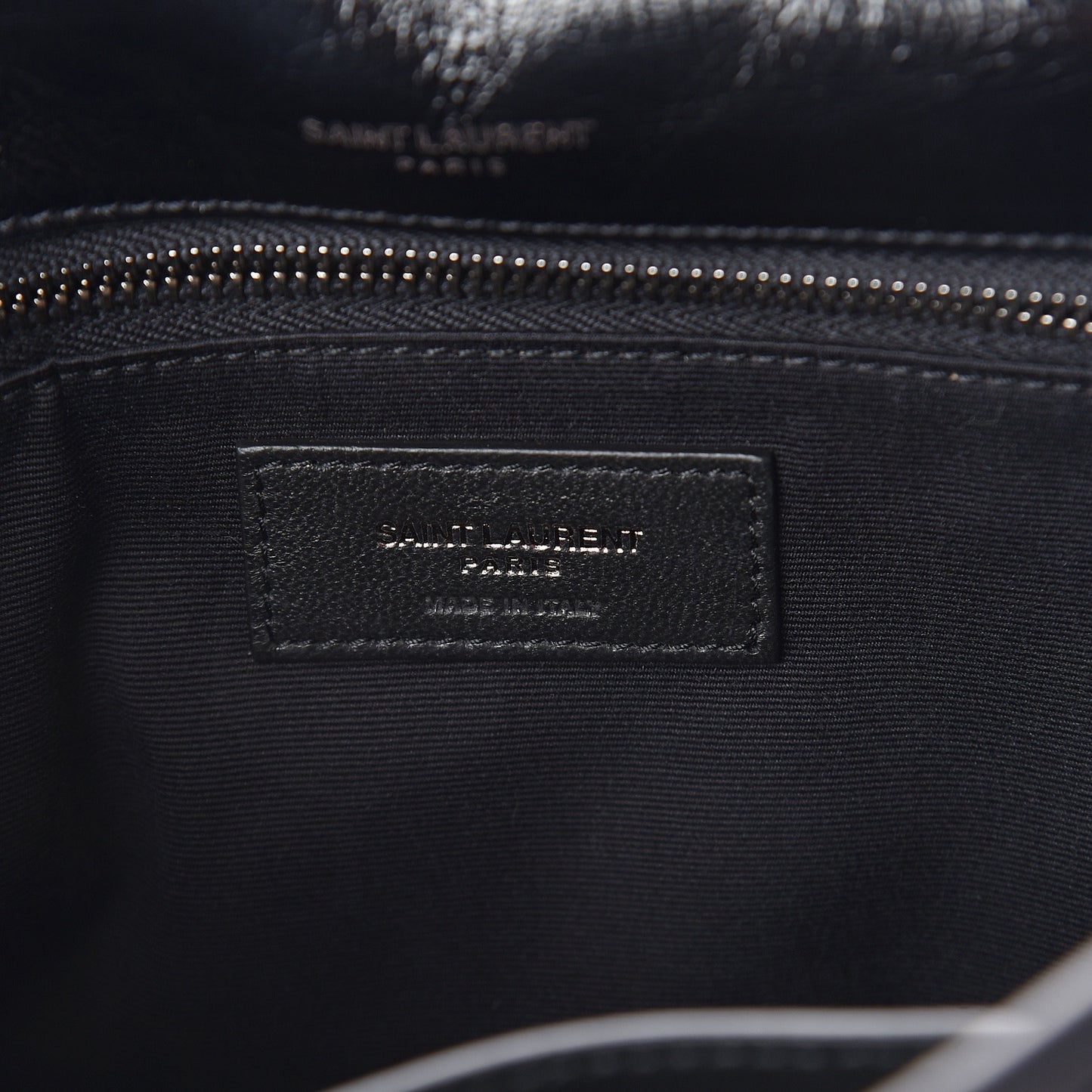 Crinkled Calfskin Matelasse Monogram Medium Niki Chain Satchel Black