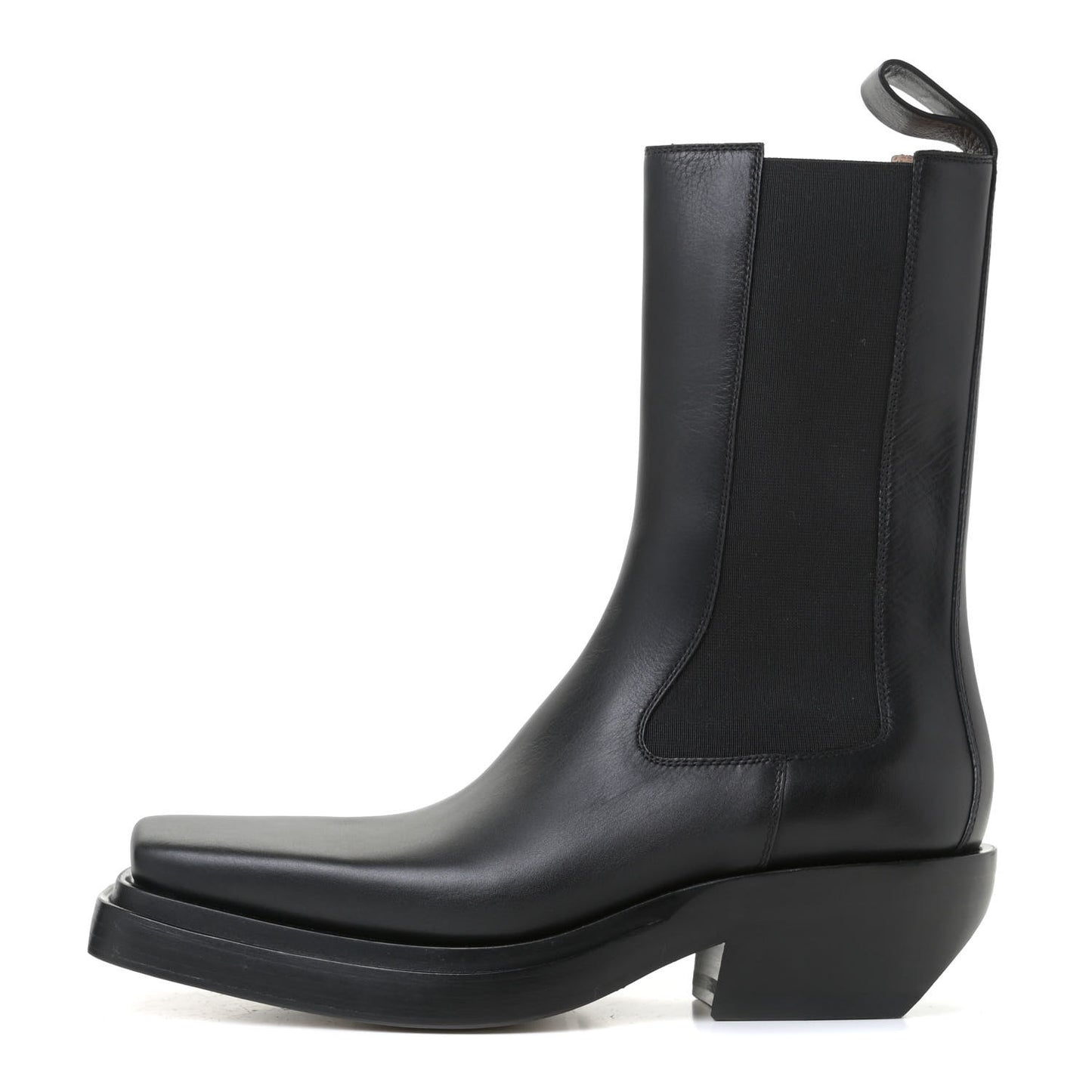Calfskin Lean Mid-Calf Boots 38 Black