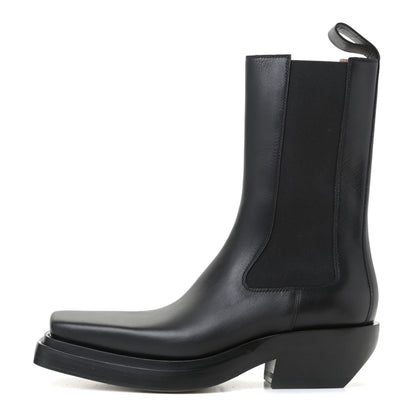 Bottega Veneta Calfskin Lean Mid-Calf Boots 38 Black 1 of 11