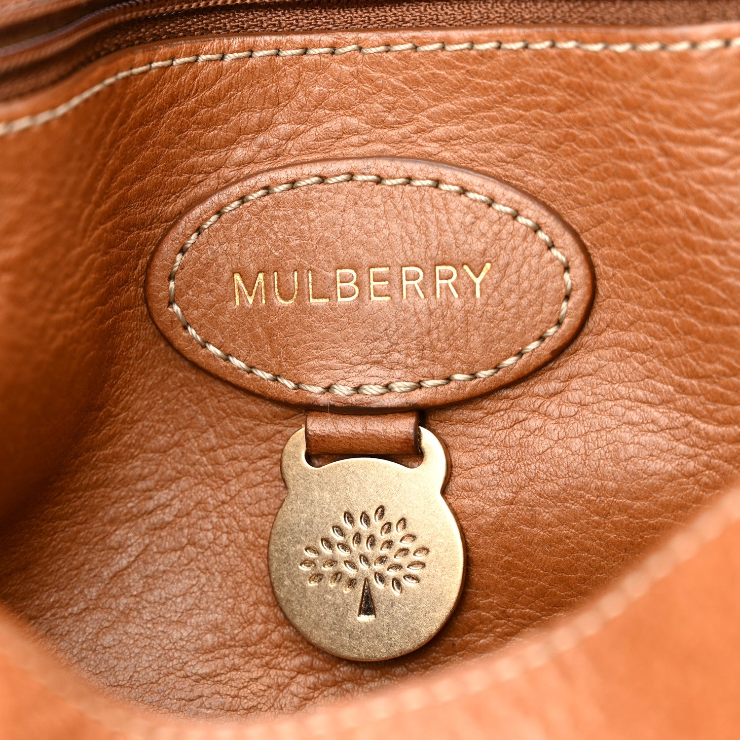 Mulberry Classic Grain Small Bayswater Satchel Oak 5 of 9