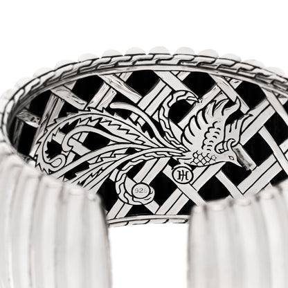 John Hardy Sterling Silver Wide Bedeg Rippled Cuff Bracelet 3 of 3