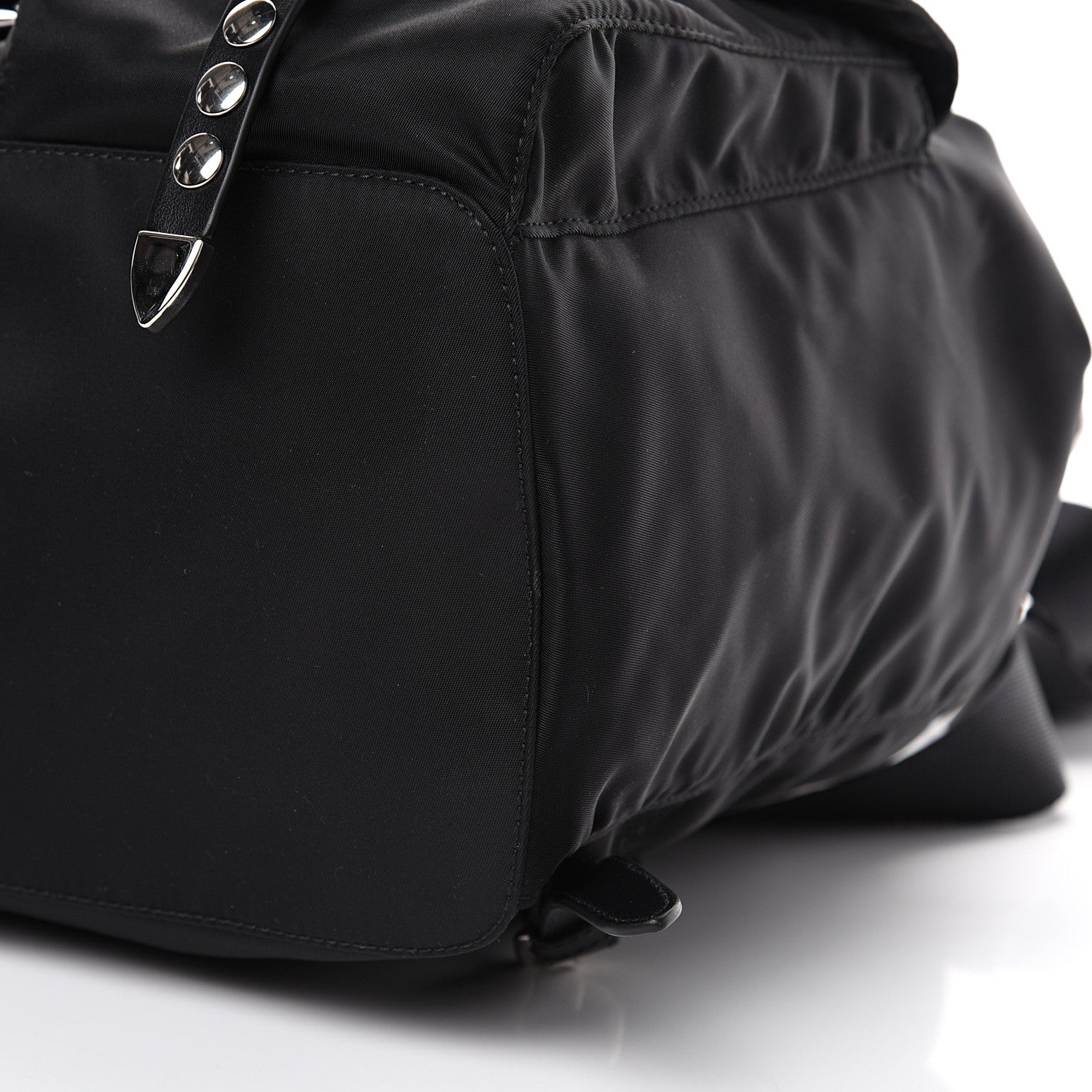 Prada Nylon New Vela Studded Backpack Black 10 of 11