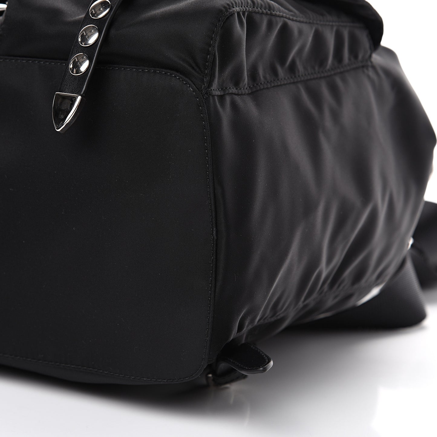 Nylon New Vela Studded Backpack Black