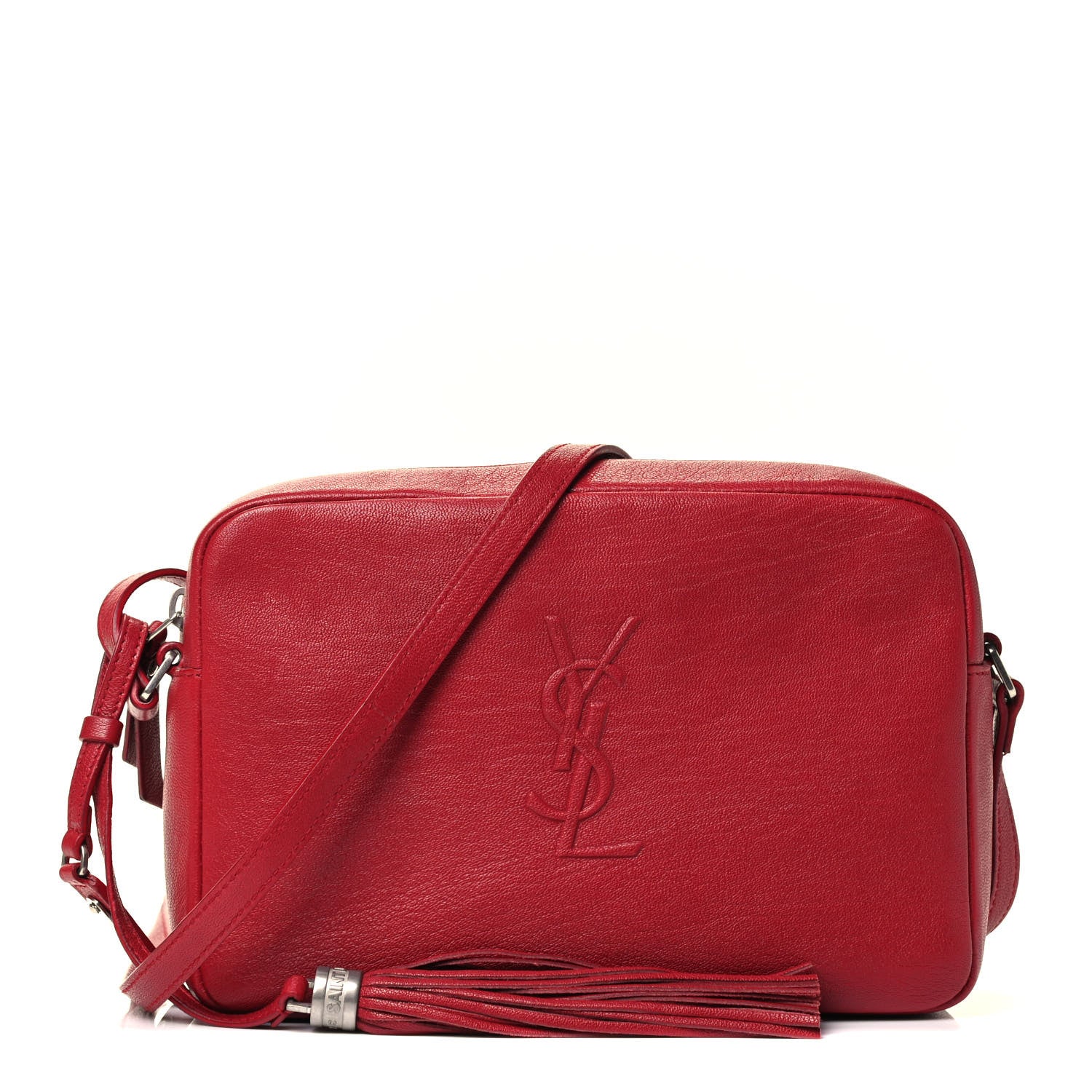 Saint Laurent Lambskin Monogram Small Lou Camera Bag New Lipstick 1 of 4