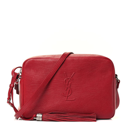 Saint Laurent Lambskin Monogram Small Lou Camera Bag New Lipstick 1 of 4