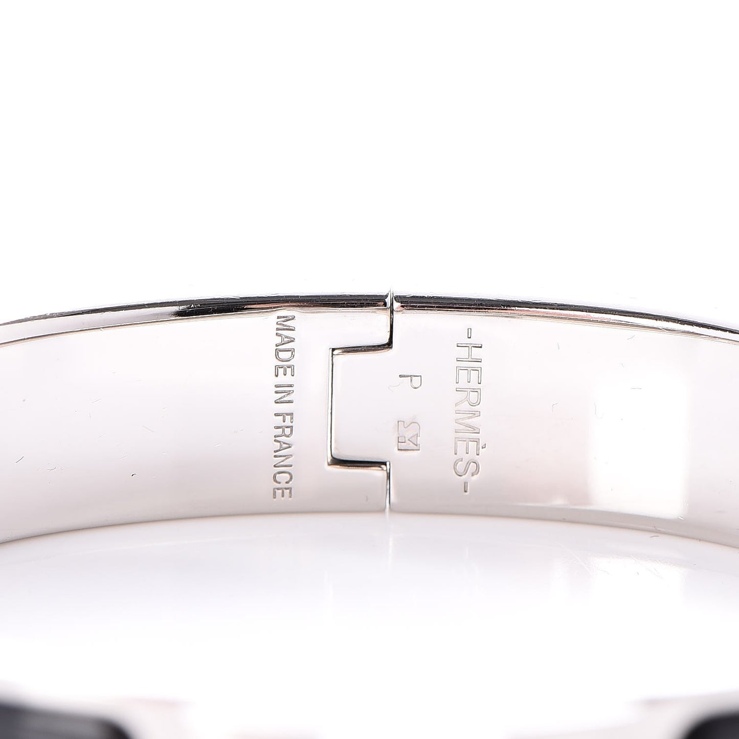 Enamel Narrow Clic Clac H Bracelet PM Black