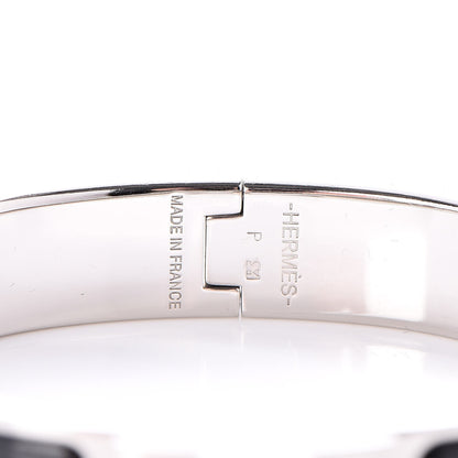 Hermes Enamel Narrow Clic Clac H Bracelet PM Black 4 of 5