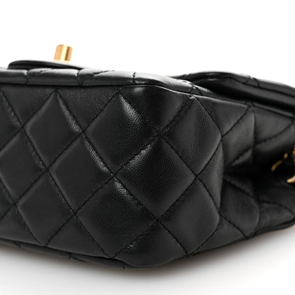 Chanel Lambskin Quilted Mini Pearl Crush Flap Black 10 of 12