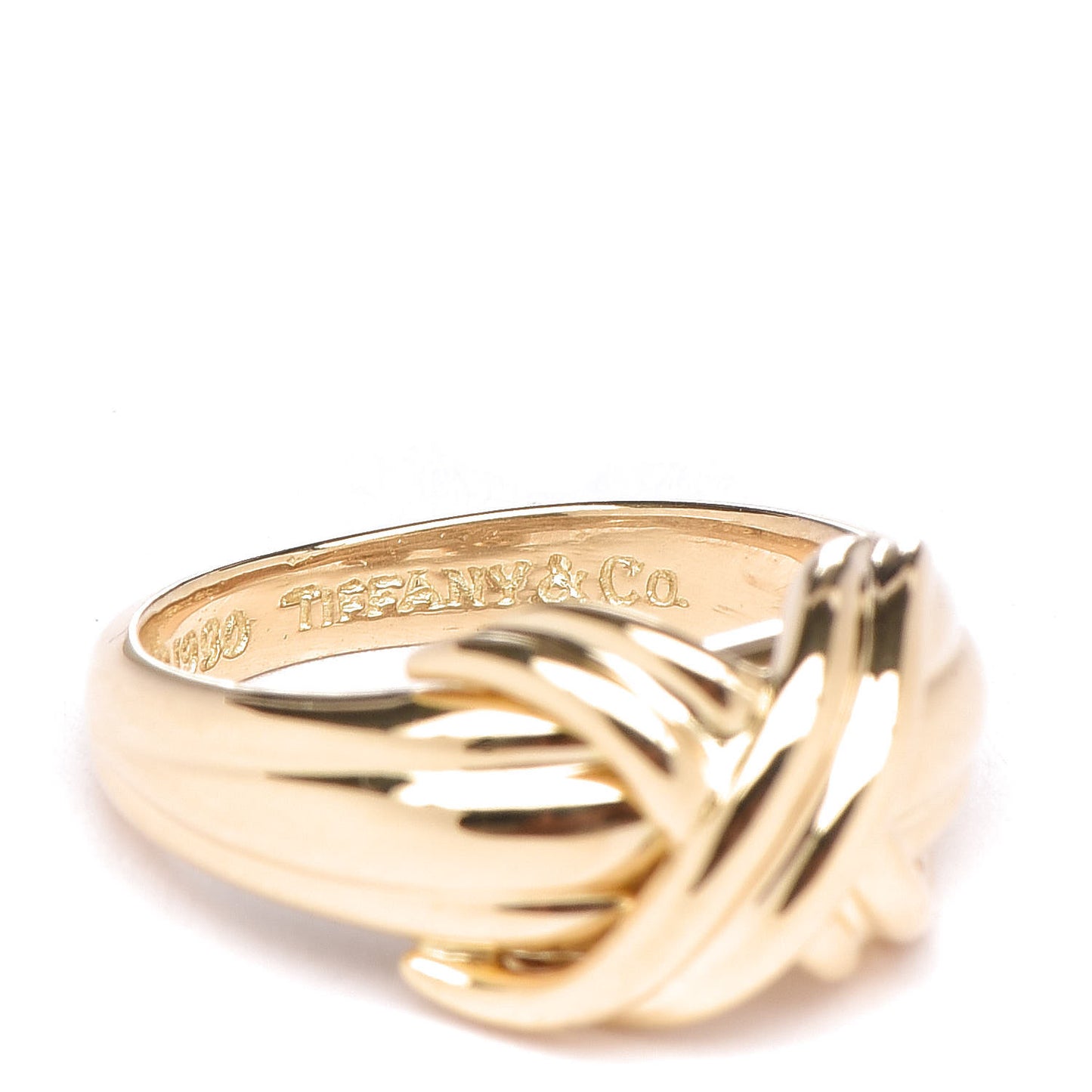 18K Yellow Gold Signature X Ring 48 4.5