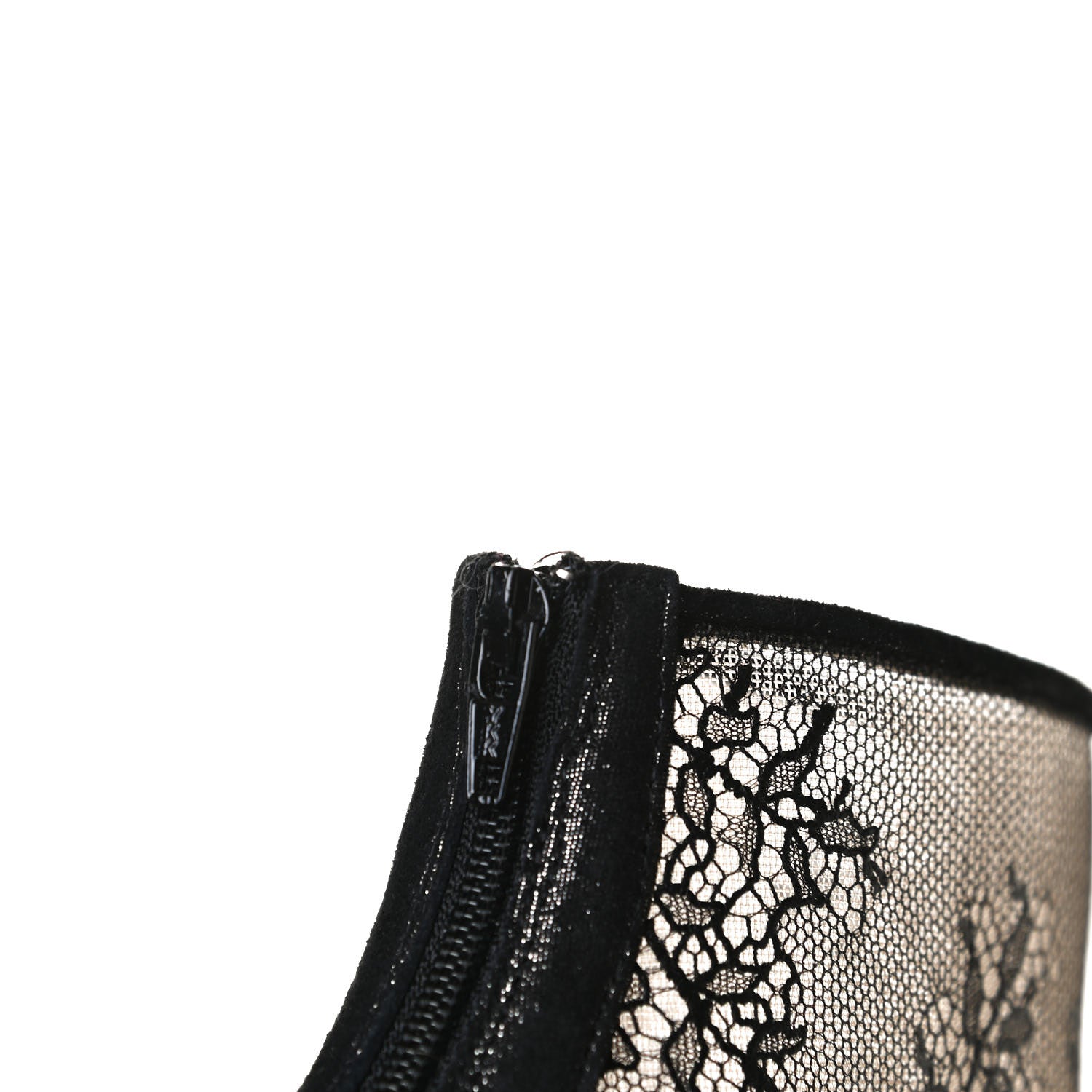 Christian Louboutin Lace Lame Specchio Gipsybootie 100 Ankle Boots 36 Black 12 of 13