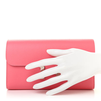 Hermes Evercolor Constance Long Wallet Rose Azalee 2 of 7