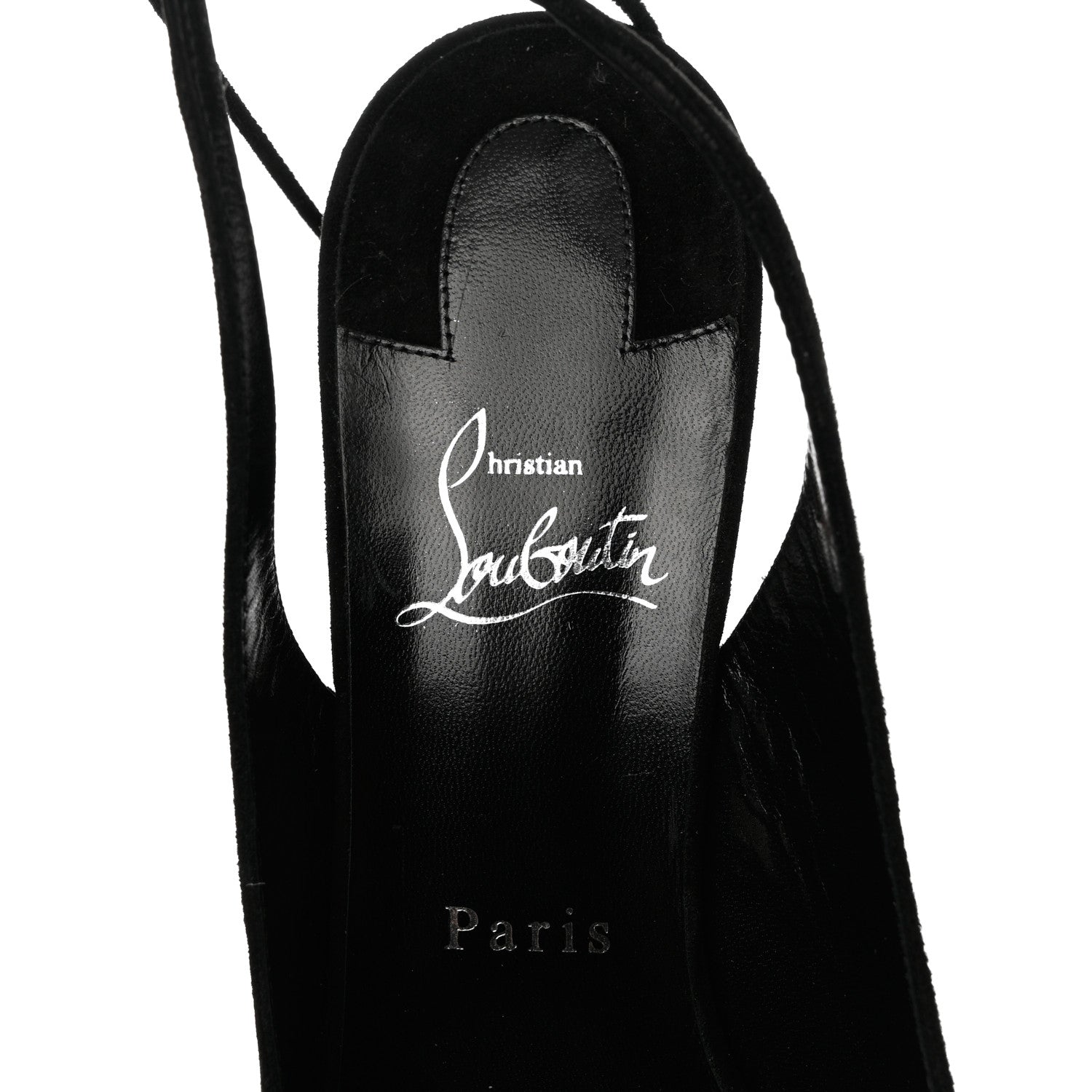 Christian Louboutin Veau Velours Lace Up NVP 120 Peep Toe Pump 39 Black 6 of 8