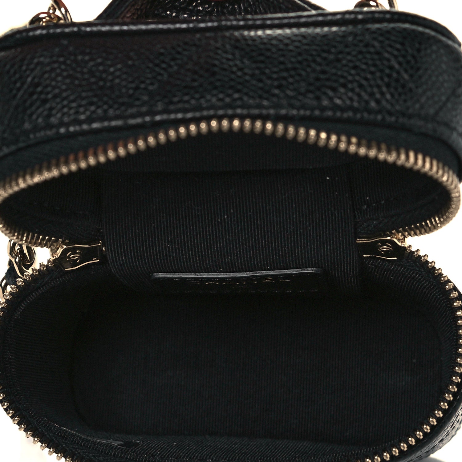 Chanel Caviar Quilted Small Handle With Care Vanity Case With Chain Black 9 of 13