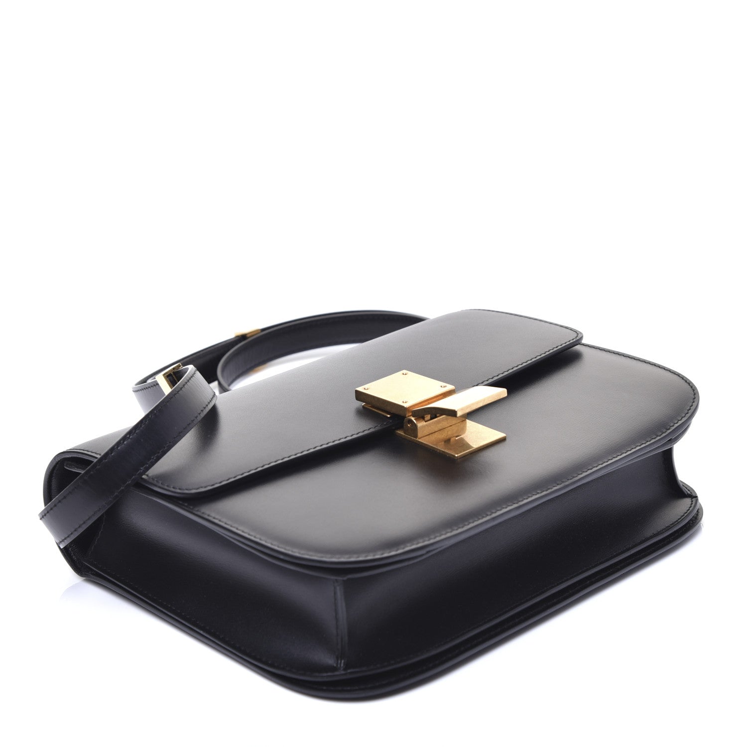 Celine Box Calfskin Medium Classic Box Flap Bag Black 4 of 12