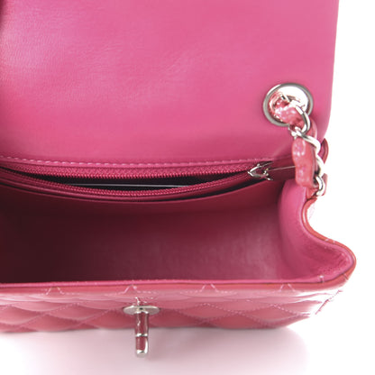Chanel Patent Quilted Mini Square Flap Pink 9 of 19