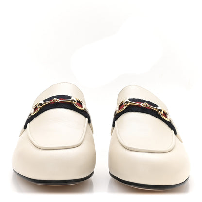 Gucci Malaga Kid Web Womens Princetown Slippers 39.5 Mystic White 3 of 9
