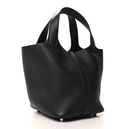 Hermes Taurillon Clemence Picotin Lock 18 PM Black 3 of 13