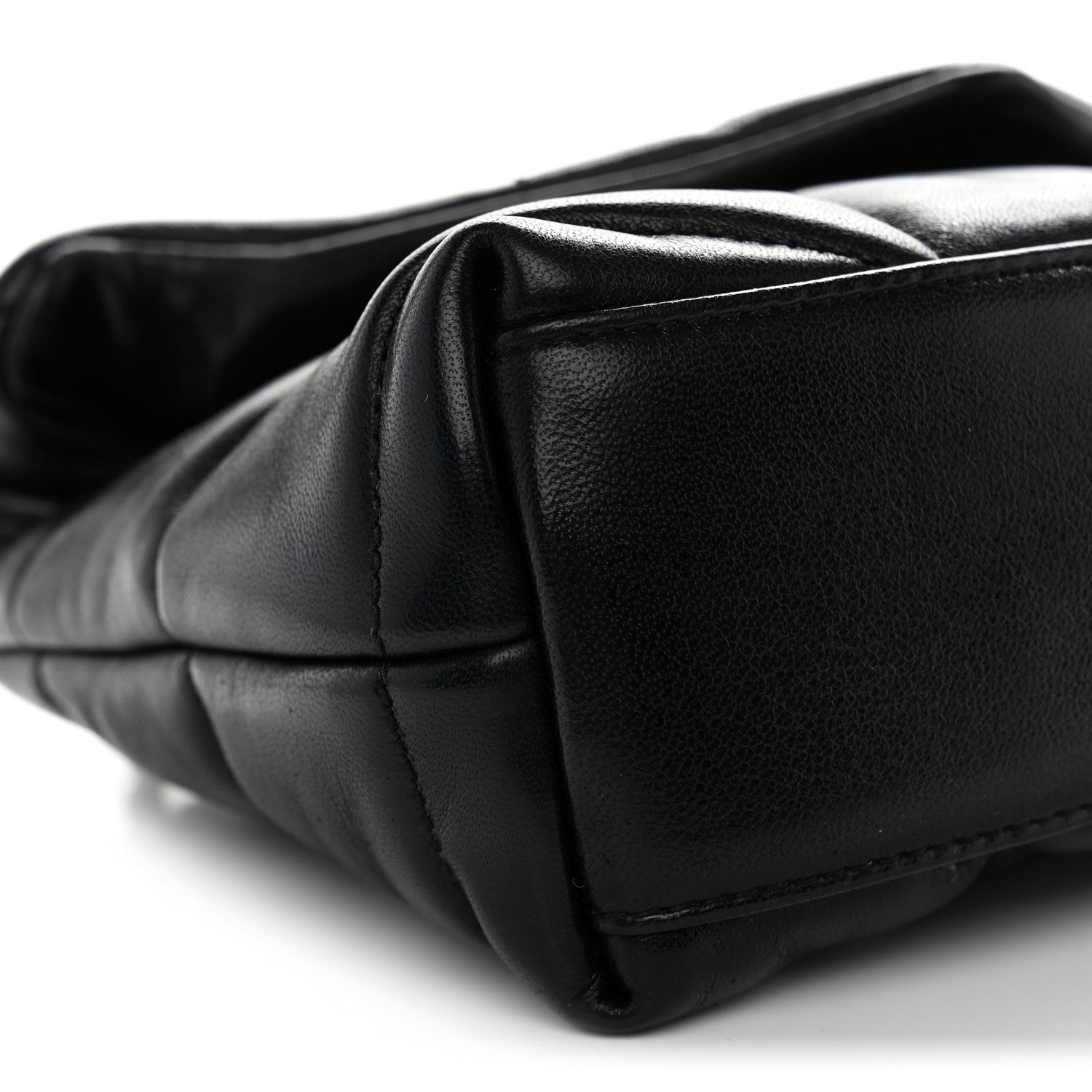 Saint Laurent Lambskin Quilted Toy Loulou Puffer Monogram Chain Satchel Black 9 of 11