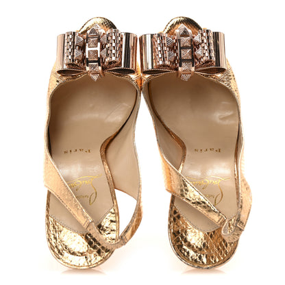 Christian Louboutin Ayers Metal Nodo 150 Pumps 36 Gold 2 of 12