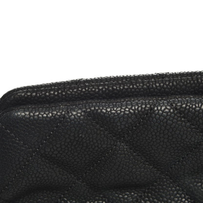 Chanel Iridescent Caviar Quilted Lady Pearly Tote Black 8 of 12