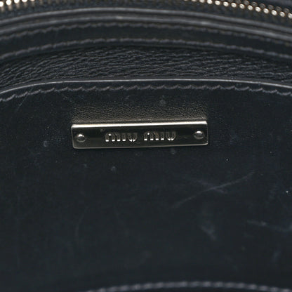 Miu Miu Soft Calfskin Top Handle Satchel Black 6 of 12