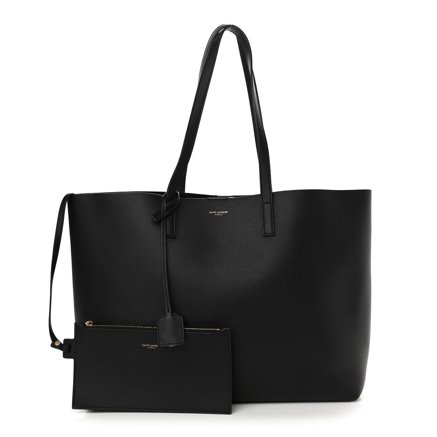 Calfskin Large Shopping Tote Black