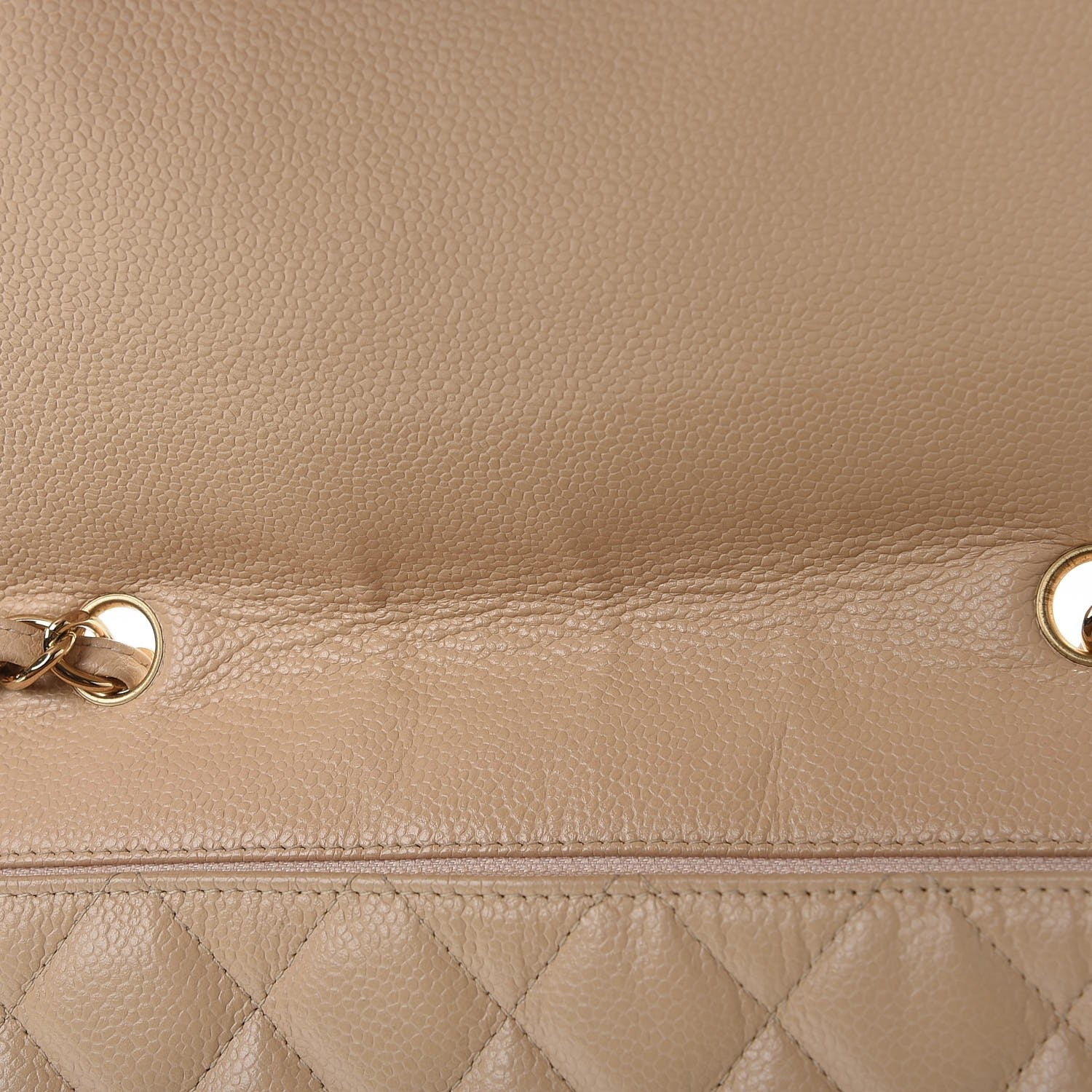 Chanel Caviar Quilted Jumbo Single Flap Beige Clair 8 of 9