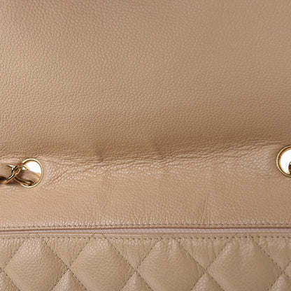 Chanel Caviar Quilted Jumbo Single Flap Beige Clair 8 of 9
