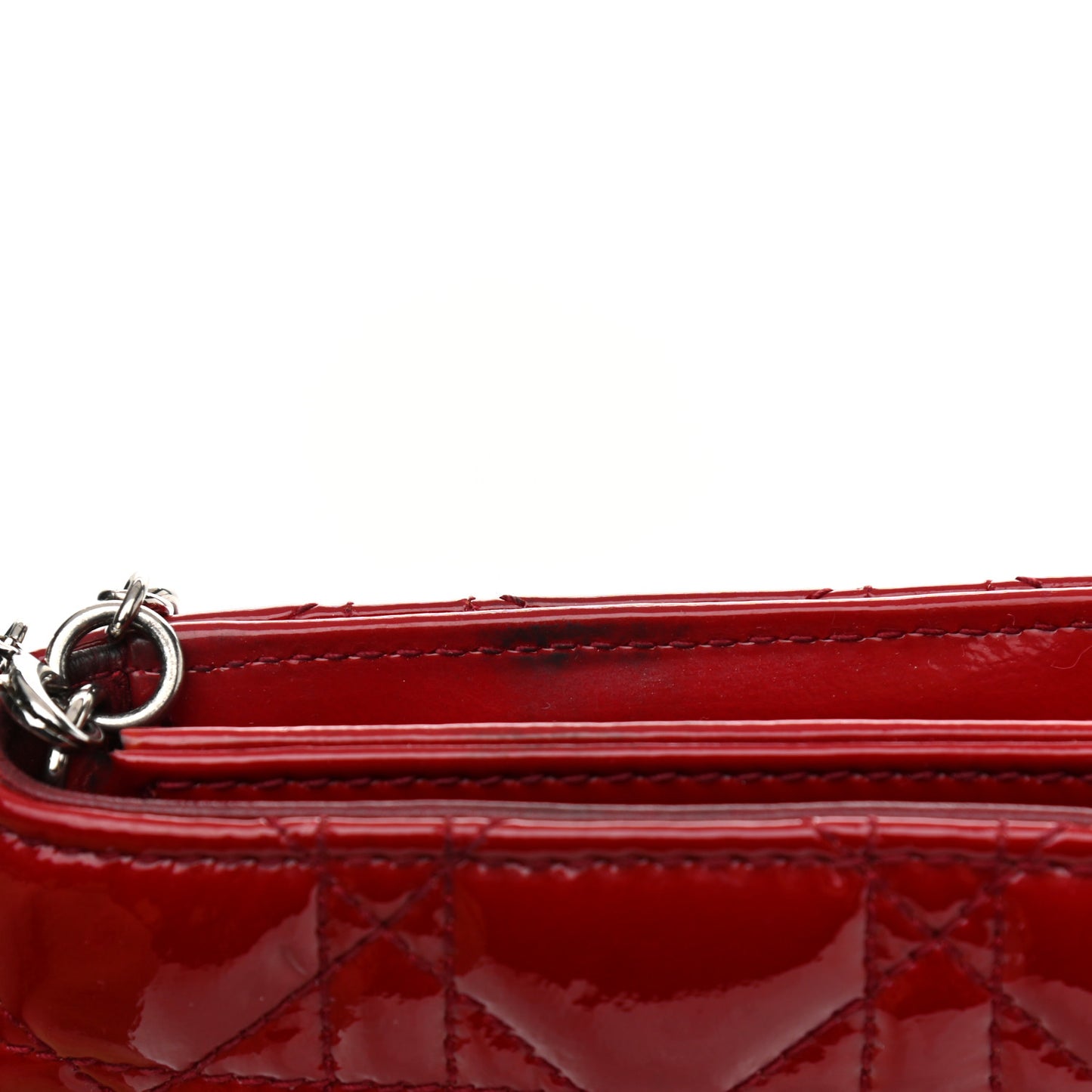 Patent Cannage Rendezvous Chain Wallet Red