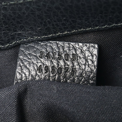 Gucci Nylon Monogram Medium GG Charm Dome Satchel Black 7 of 10
