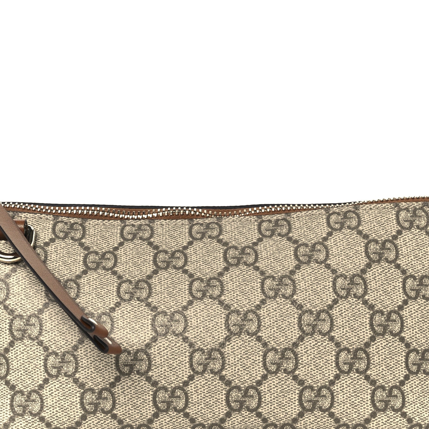 GG Supreme Monogram Emblem Small Shoulder Bag Beige Dark Brown