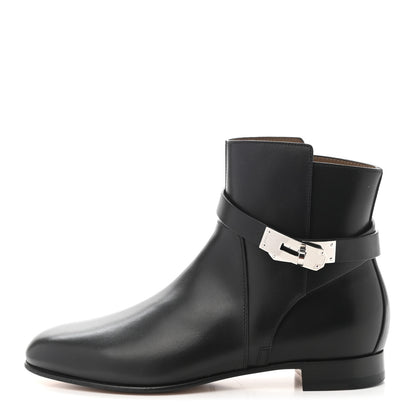 Hermes Calfskin Neo Low Boots 38 Black 1 of 9