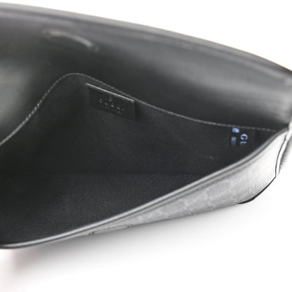 Gucci GG Supreme Monogram Web Slim Belt Bag Black Grey 5 of 9