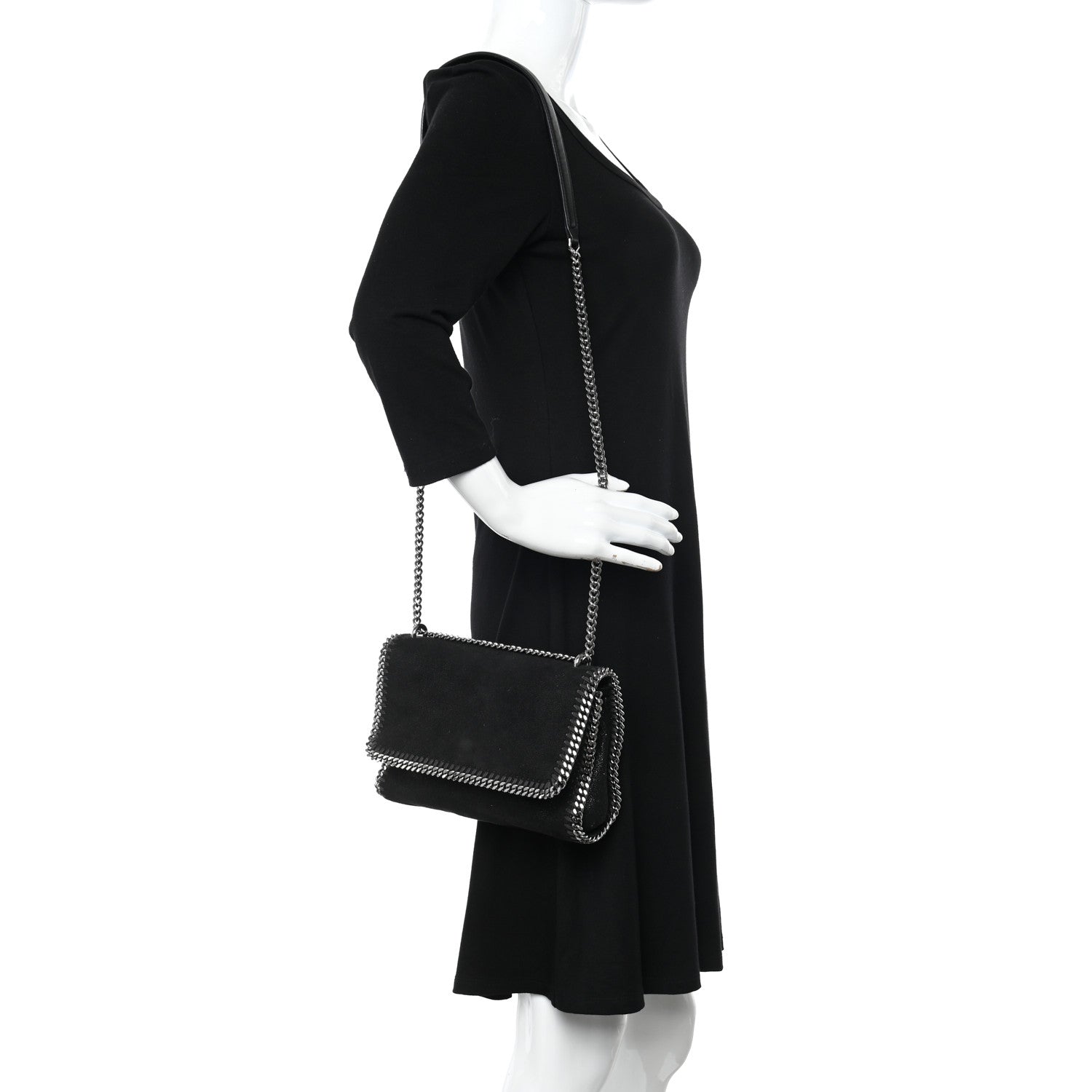 Stella McCartney Shaggy Deer Falabella Messenger Black 2 of 9