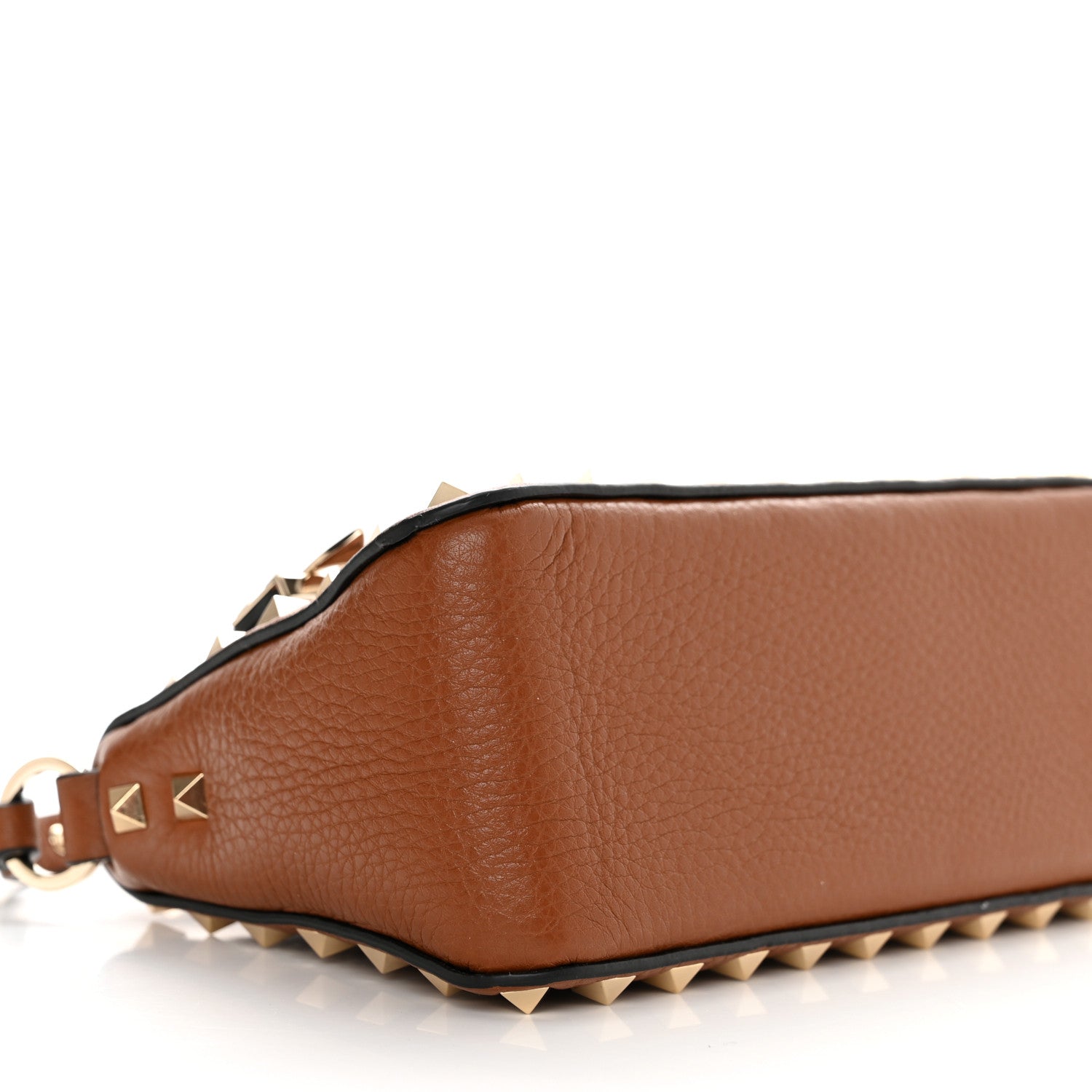 Valentino Garavani Pebbled Calfskin Small Rockstud Flip Lock Shoulder Bag Selleria 9 of 10