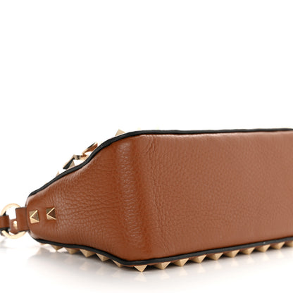 Valentino Garavani Pebbled Calfskin Small Rockstud Flip Lock Shoulder Bag Selleria 9 of 10