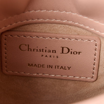 Christian Dior Lambskin Cannage Micro Lady Dior Rose Des Vents 6 of 11