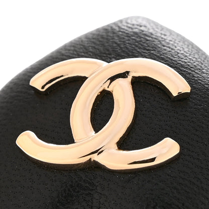 Chanel Lambskin CC Heart Brooch Gold Black 5 of 6