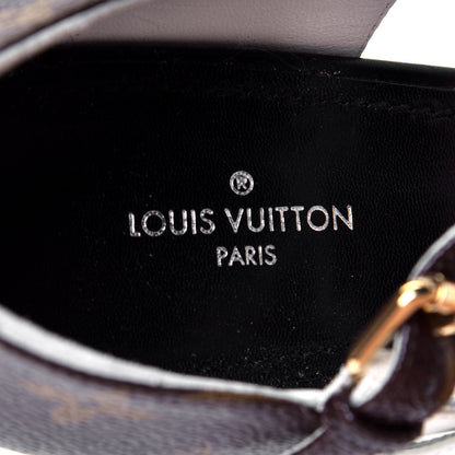Louis Vuitton Calfskin Monogram Matchmake Cross Sandals 38 Black White 9 of 10