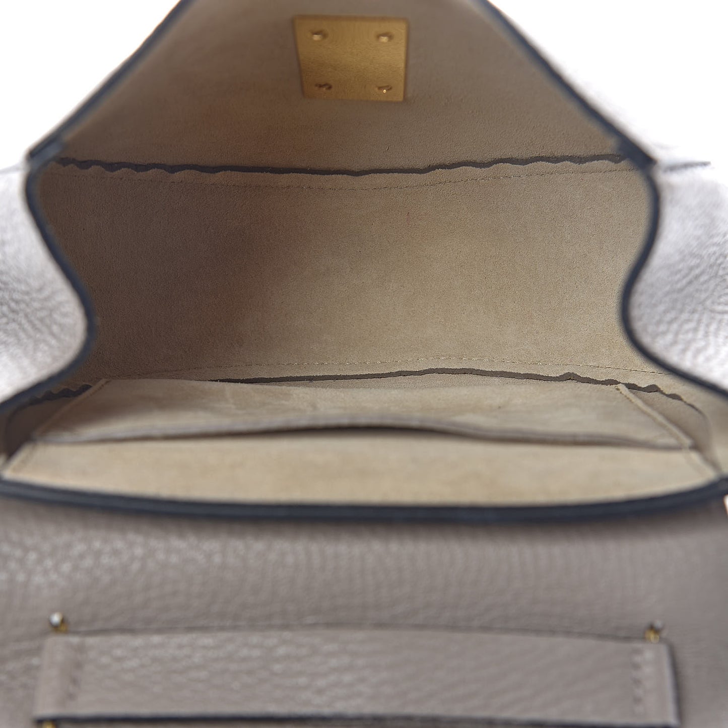 Grained Lambskin Mini Drew Shoulder Bag Motty Grey