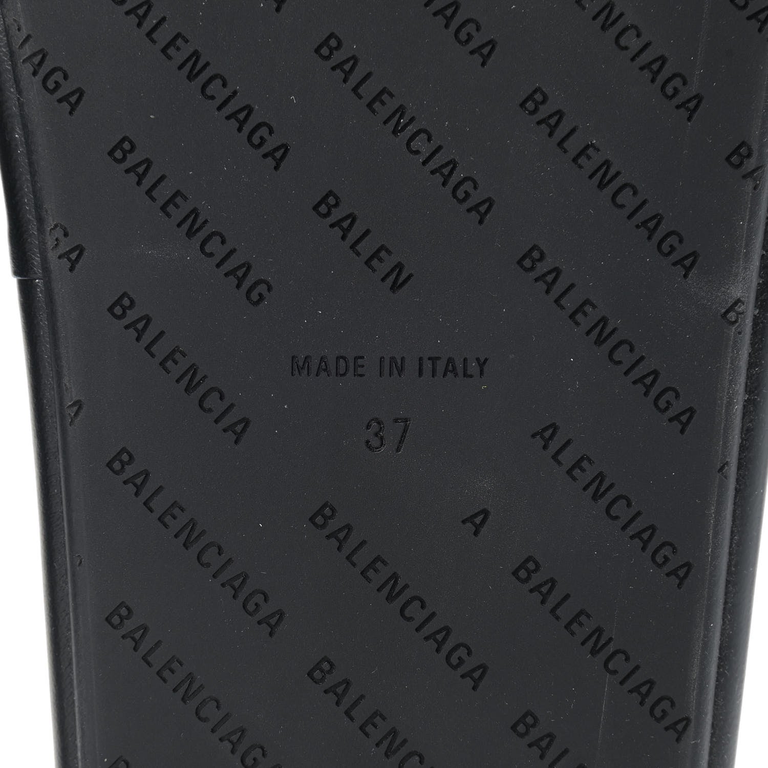 Balenciaga Smooth Nappa Logo Rise Platform Sandals 37 Black White 7 of 8