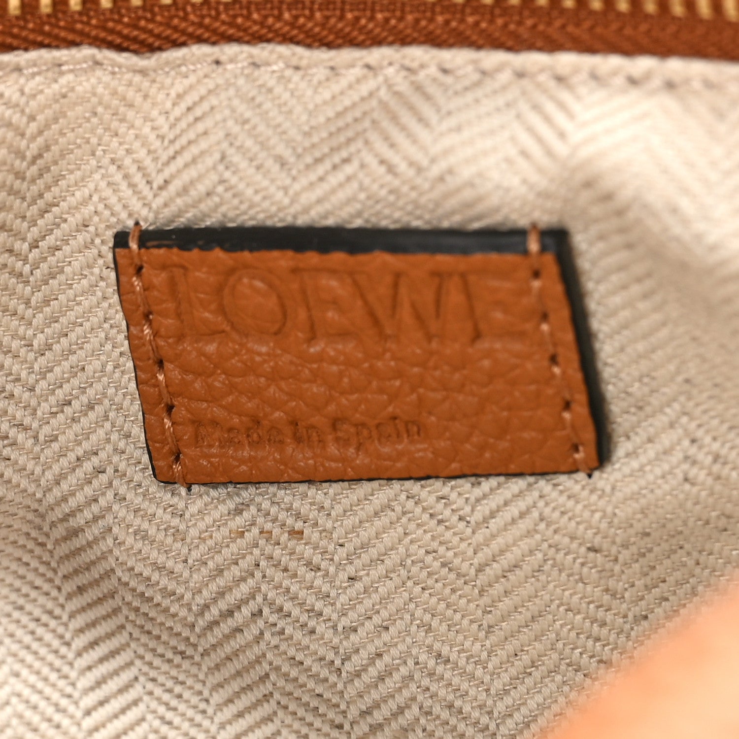 Loewe Grained Calfskin Small Puzzle Bag Tan 6 of 8