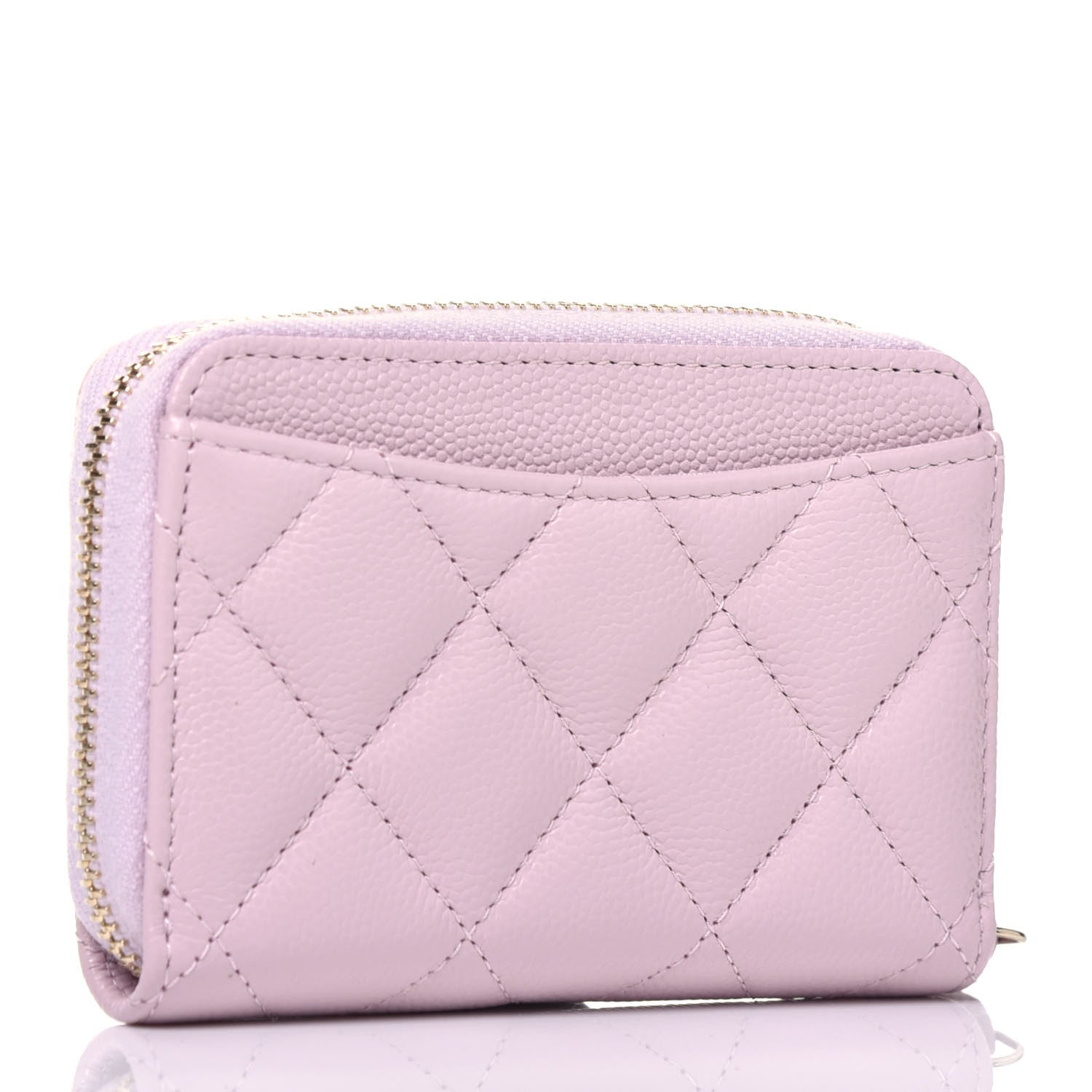 Chanel Caviar Quilted Zip Coin Purse Light Pink 3 of 7