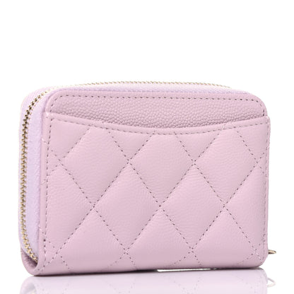 Chanel Caviar Quilted Zip Coin Purse Light Pink 3 of 7